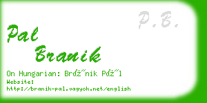 pal branik business card